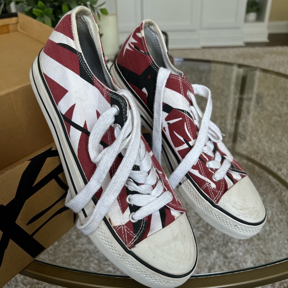EVH Eddie Van Halen red, black and white sneakers.  Men’s size 9